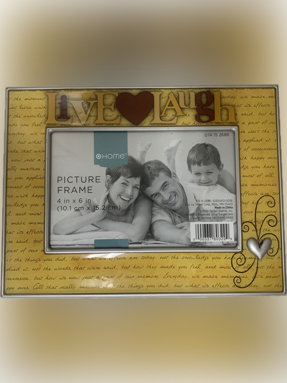 Live, Love, Laugh theme picture frame.